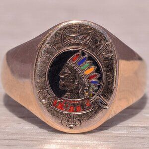 Native American TOTE Ring in Yellow Gold